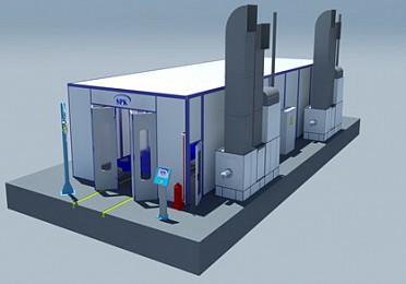 Окрасочно-сушильная камера тупикового типа SPK-14.4.3