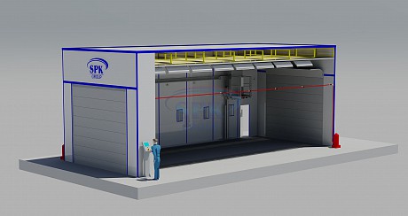 Окрасочно-сушильная камера тупикового типа SPK-16.5.5